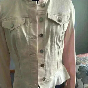 WHBM Outlet Pink Peplum Jacket-size 8
